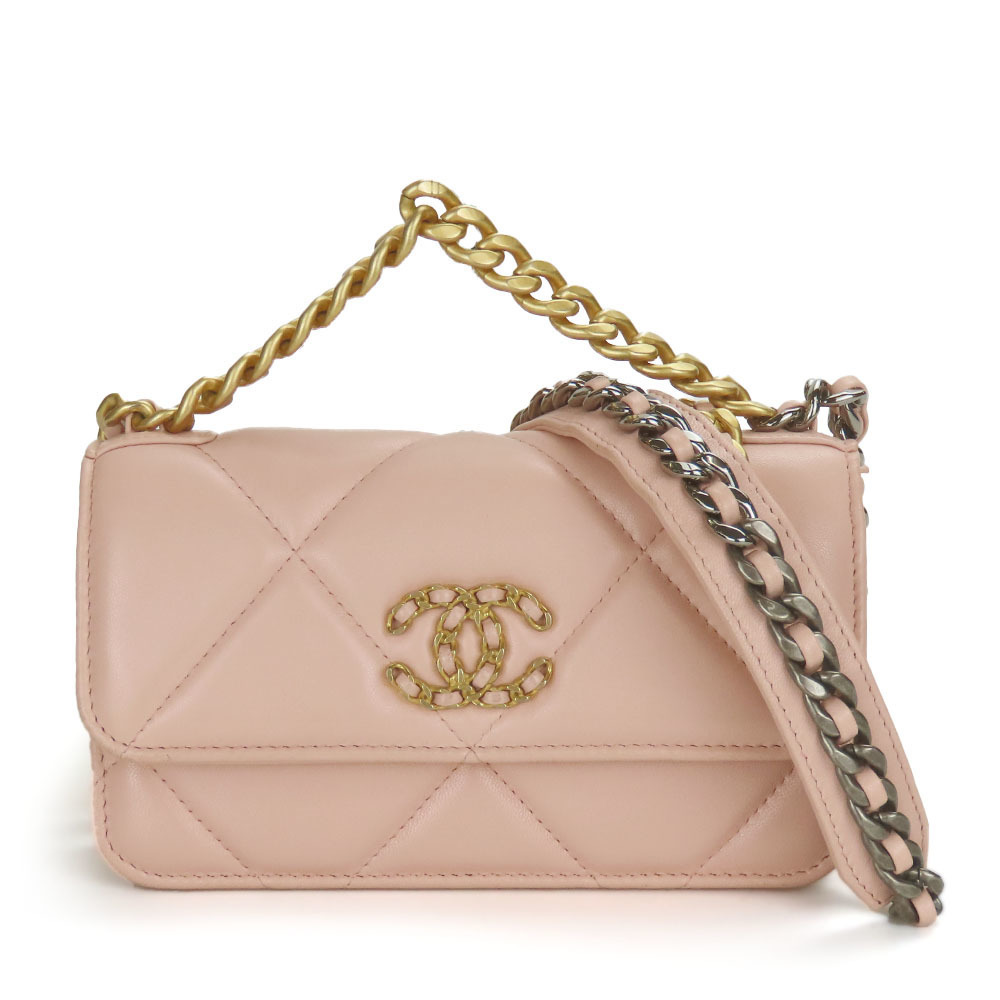 Chanel Chanel 19 Lambskin Shoulder Bag AP3067 Leather Shoulder Bag AP3067